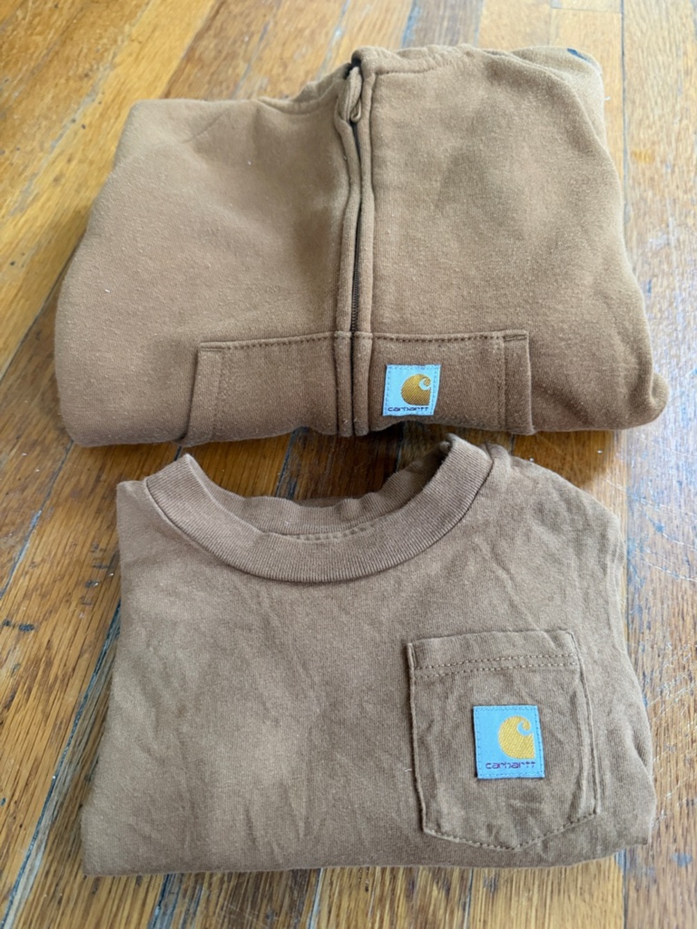 Carhartt Tan Brown Hooded Coverall and Bodysuit Set - Picture 2 of 2